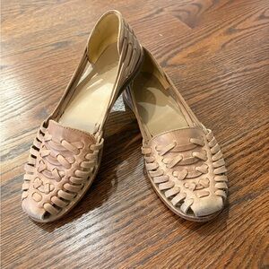 Nisolo Brown Woven Sandals huarache size 8.5